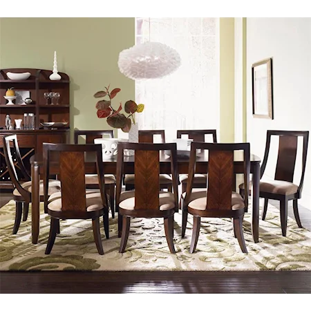 Contemporary Formal Dining Table and Chair Set